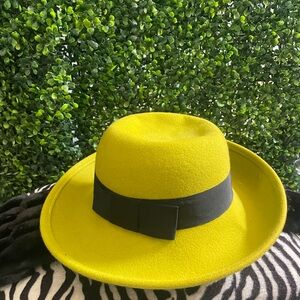 Khaki yellow Sonni  Hat with Black Band from Sanfransico
